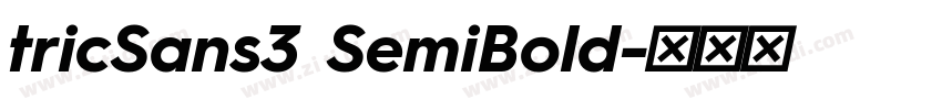 tricSans3 SemiBold字体转换
